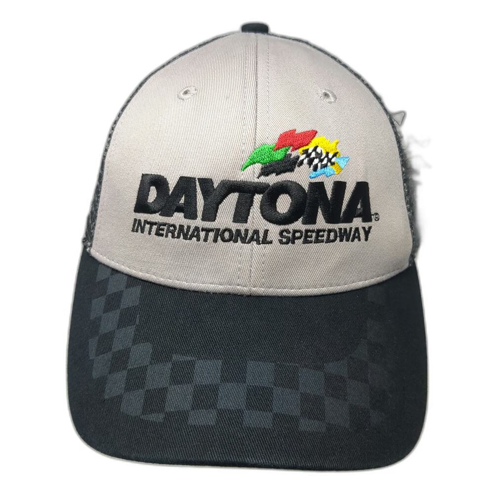 Drew Pearson Trucker Hat Gray Black One Size Daytona International Speedway Mesh